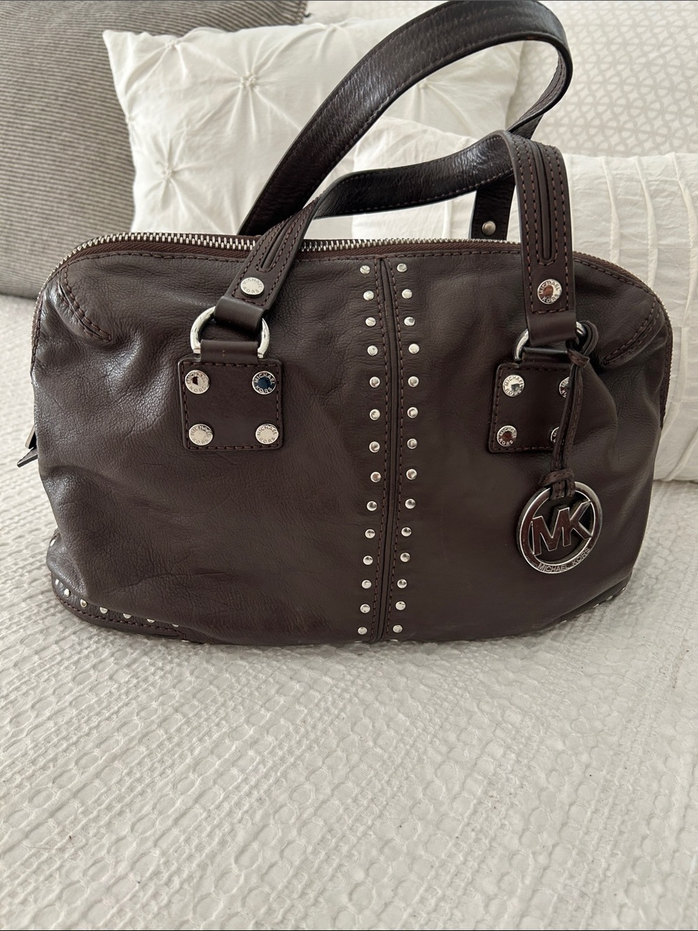 Michael Kors Brown and Beige Leather Men’s Backpack